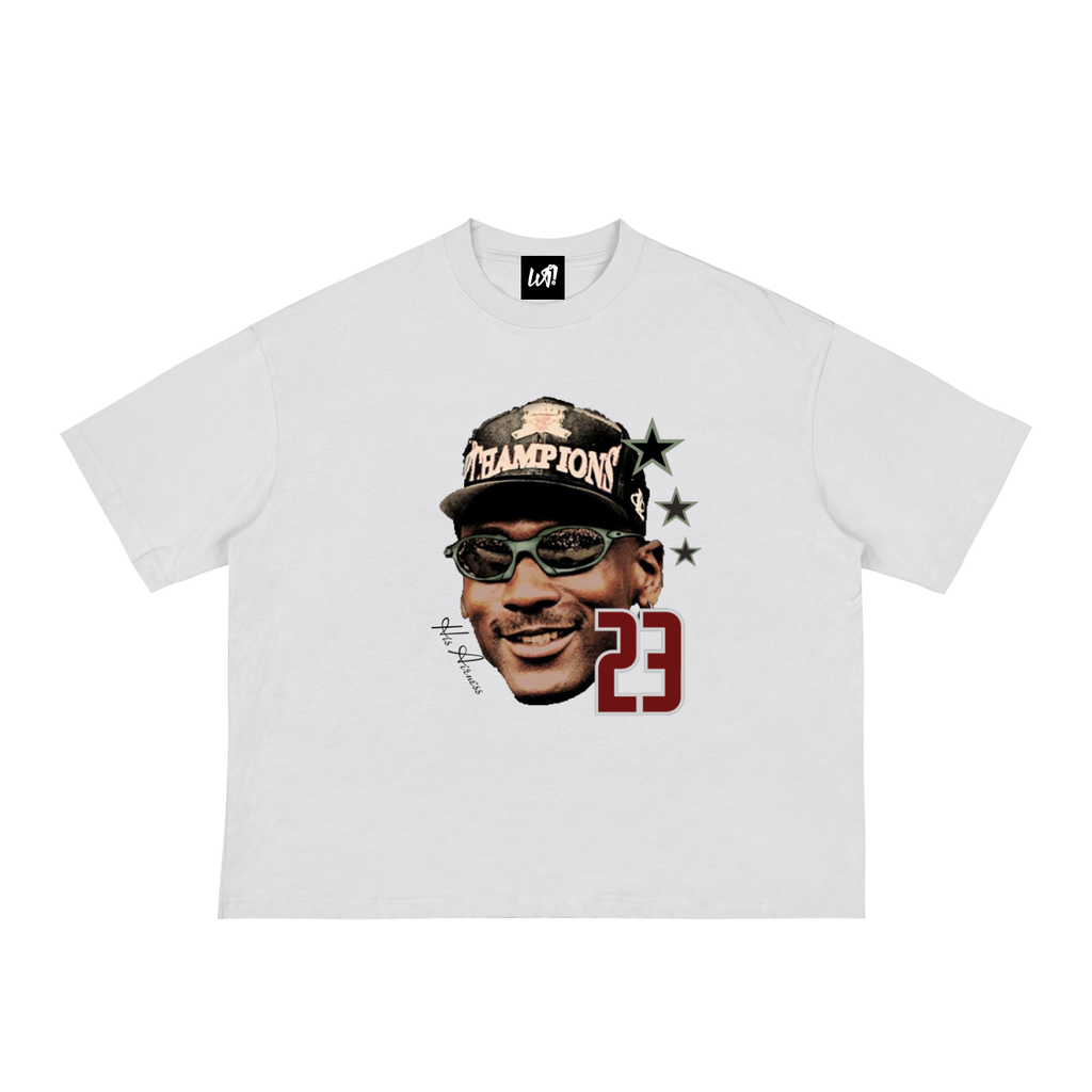 WAIT! Champ white oversized boxy graphic tee, product view