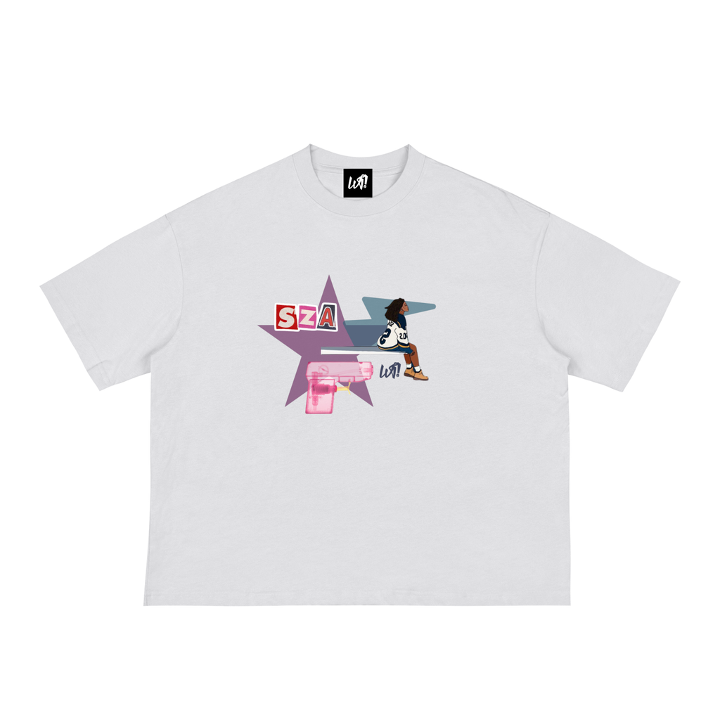 WAIT! Lost white oversized boxy graphic tee, product view